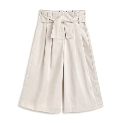 Girls Medium Natural Solid Trouser
